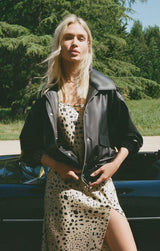 VEGAN LEATHER BOMBER JACKET, z supply 