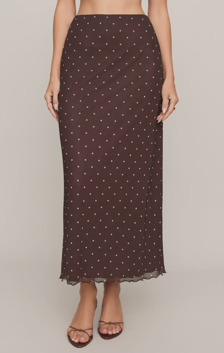 Delaney Dot Mesh Skirt