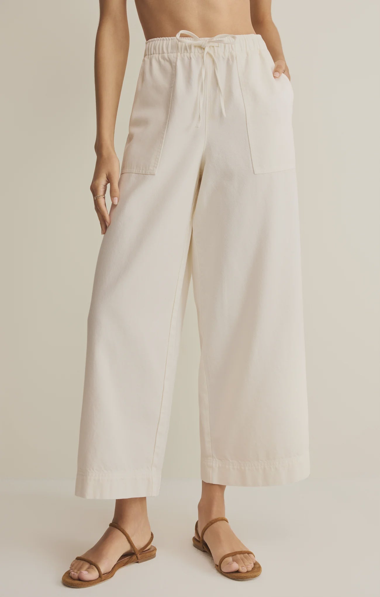 zsupply, wide leg pants for women, cream wide leg pants, drawstring pants women, casual summer pants, relaxed fit women's pants, lightweight vacation pants, neutral women's clothing, cropped wide leg pants, resort wear for women, elastic waist pants women, comfortable everyday pants, women's travel outfits