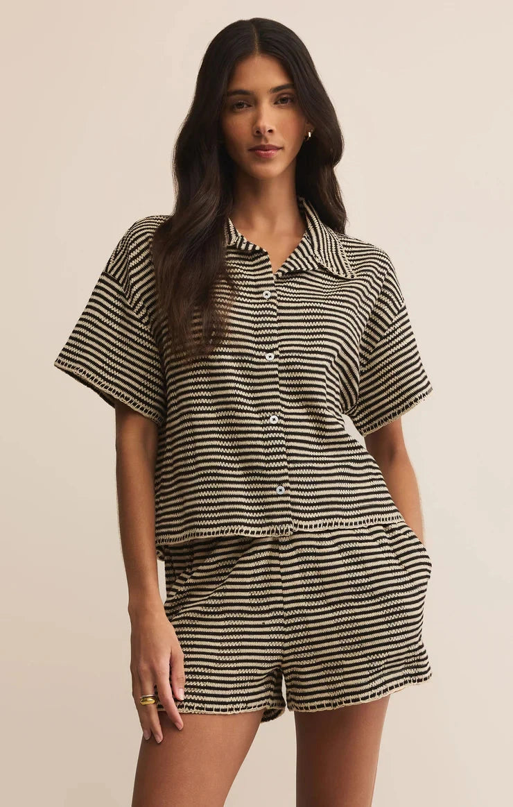 cropped stripe blouse, modern summer essential