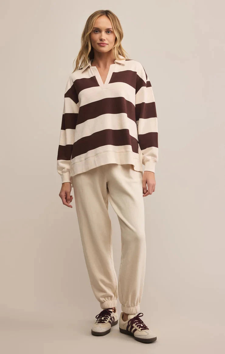 modern striped pullover, z supply 