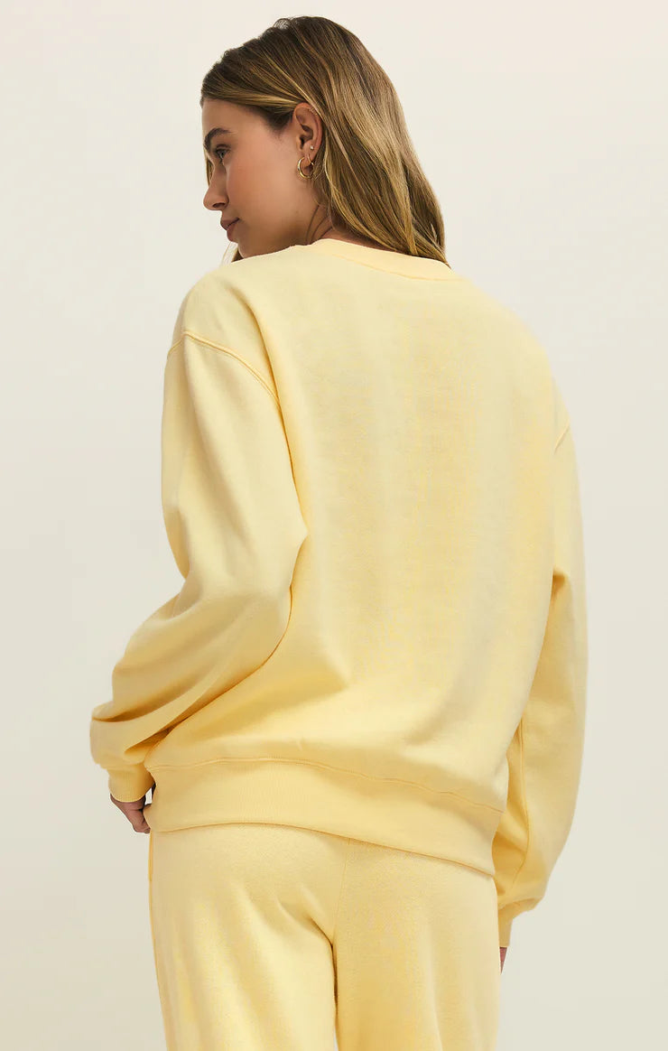 casual pullover sweatshirt, soft fleece sweatshirt, women loungewear top, relaxed fit sweatshirt