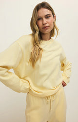 cozy everyday sweatshirt, matching sweat set top, sunnyside yellow sweatshirt