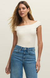 Z SUPPLY, off shoulder top women, second skin top
