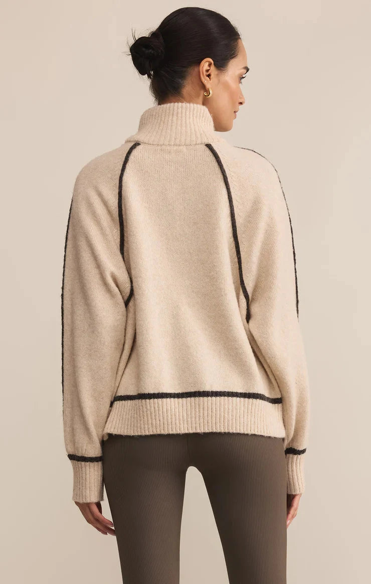 contrast stitch knit
