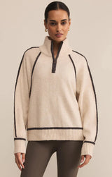 cream half zip sweater