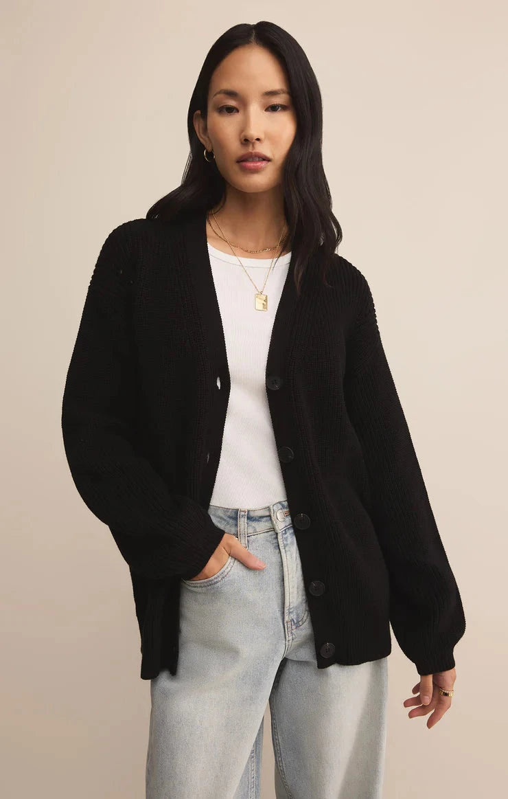 VOYAGER BLACK CARDIGAN Cardigan, z supply 