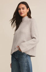 ribbed neck sweater, women’s dove pullover, lightweight knit sweater