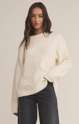 SNOWED IN SWEATER, z supply, white cozy sweater