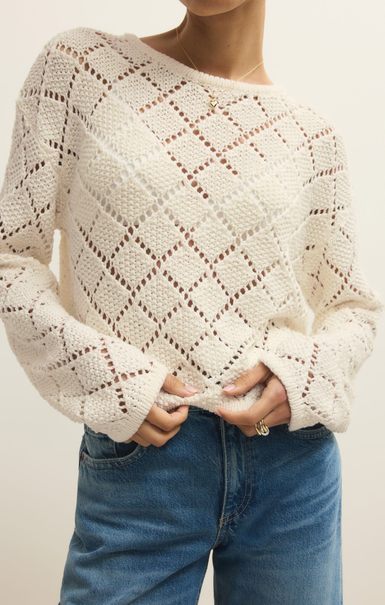 HULLEN CROCHET CLOUD SWEATER Sweater z supply 