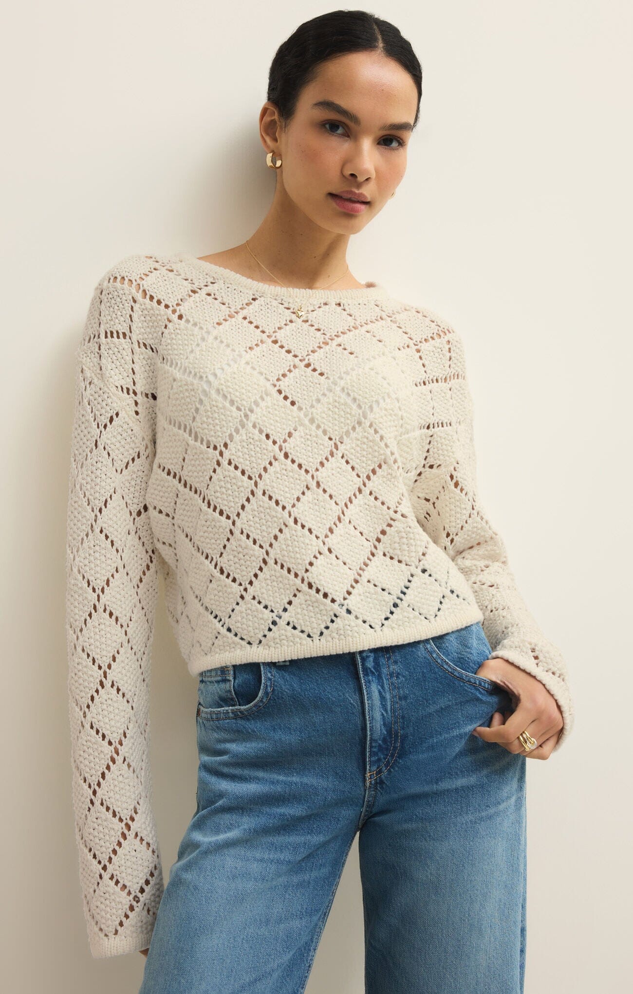 HULLEN CROCHET CLOUD SWEATER Sweater z supply 