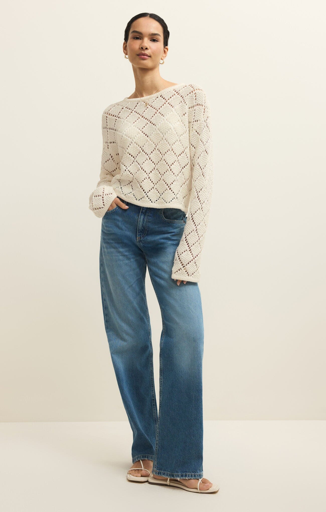 HULLEN CROCHET CLOUD SWEATER Sweater z supply 