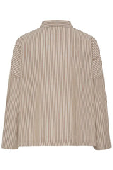 neutral buttondown women, relaxed fit striped shirt