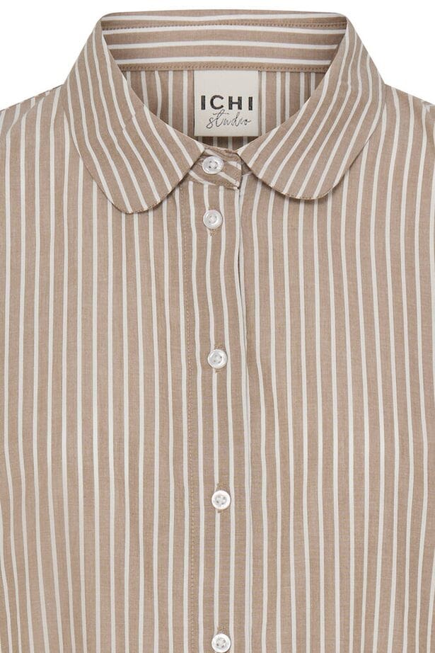 everyday brown shirt women, lightweight cotton buttondown