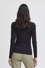 PAMILA BLACK LONG SLEEVE TOP Top B YOUNG 
