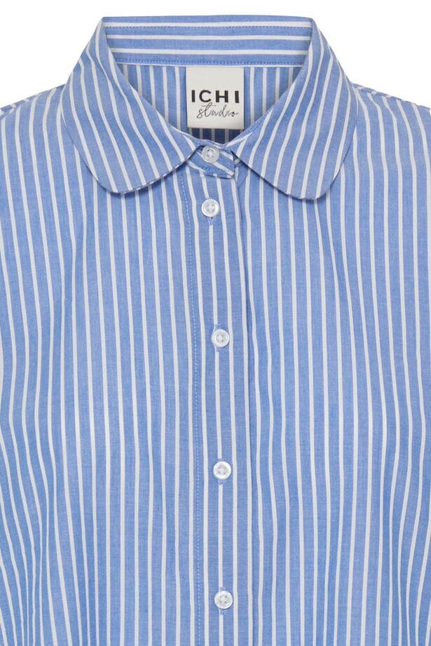 blue buttondown shirt women, relaxed fit buttondown, everyday striped shirt women