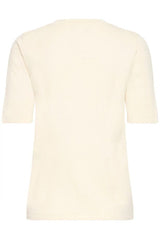 minimalist cream top, layering knit top women