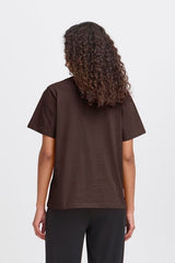 everyday brown top women, minimalist t shirt women