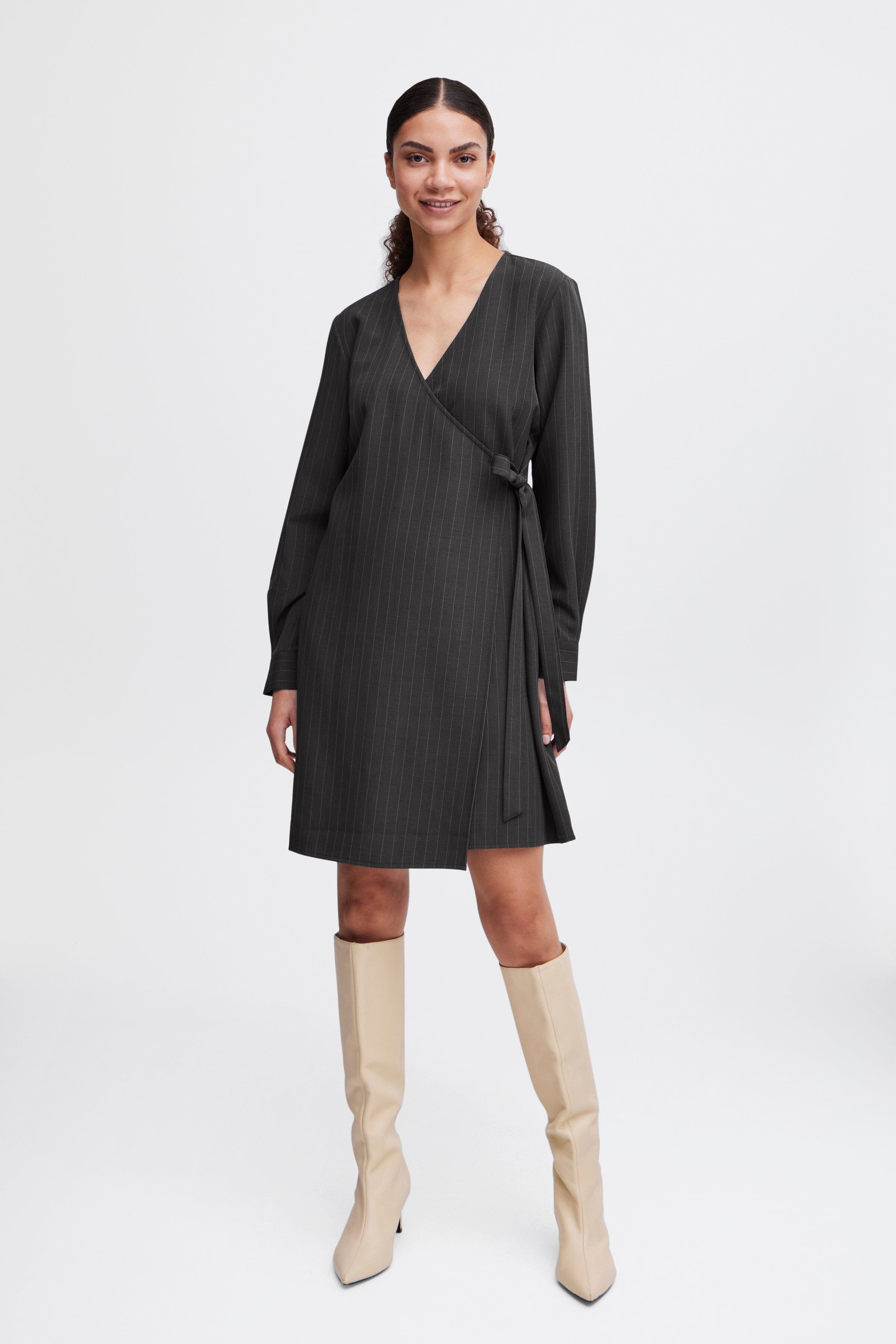 GREY WRAP DRESS Dress B YOUNG 