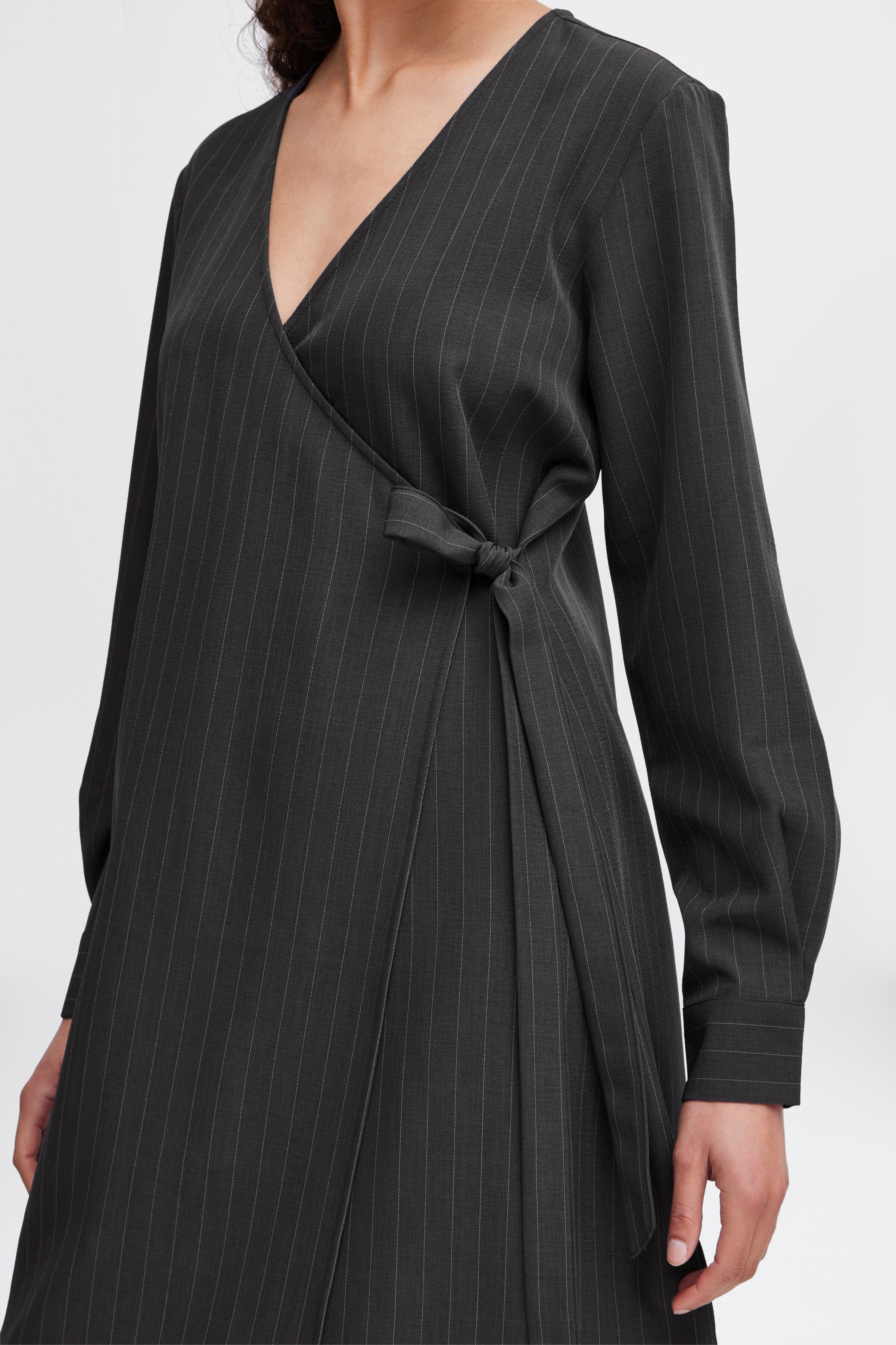 GREY WRAP DRESS Dress B YOUNG 
