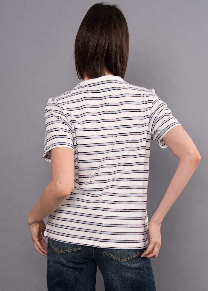 Keaton Stripe Tee- White
