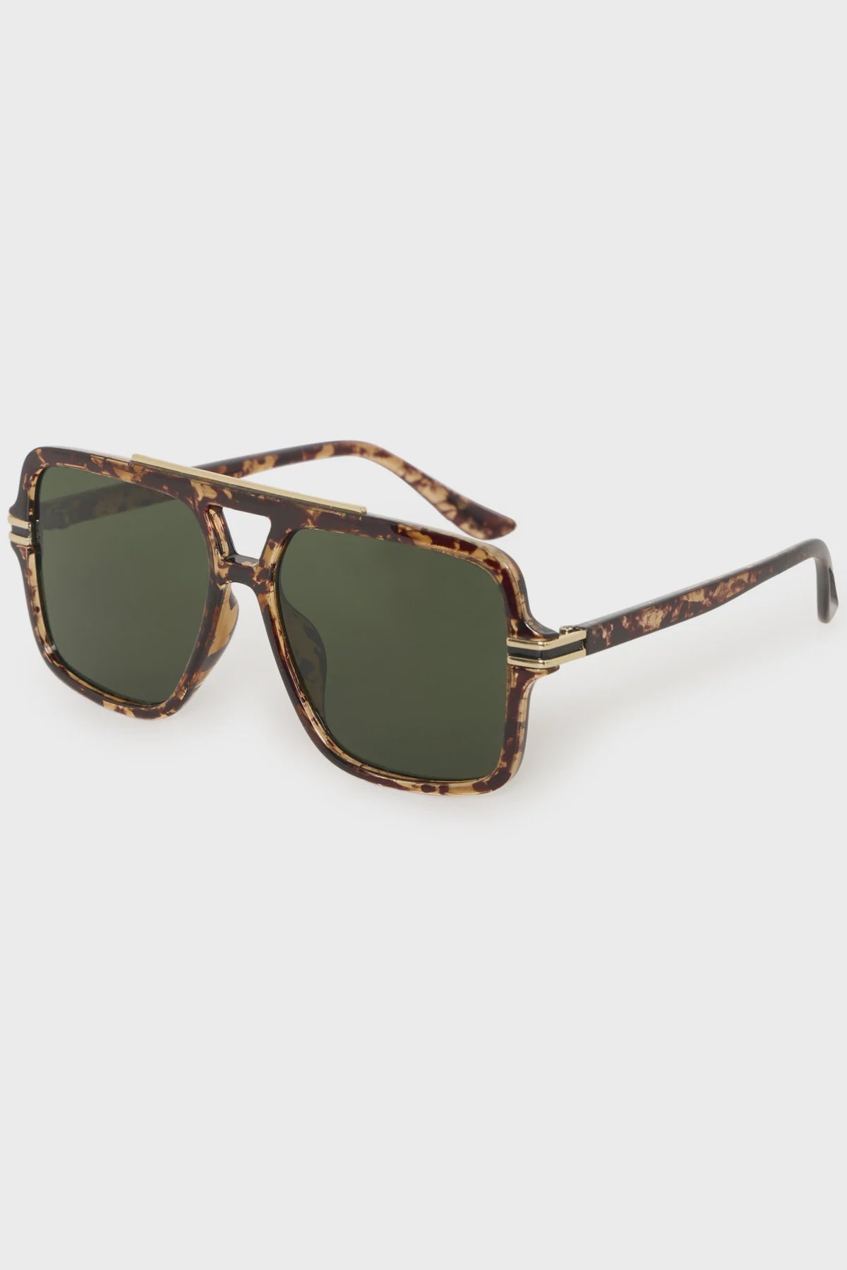 TORTOISESHELL AVIATOR SUNGLASSES