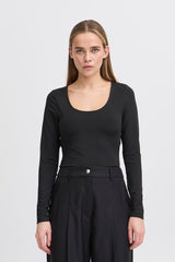 LONG SLEEVE SMOOTHING TOP, ICHI 