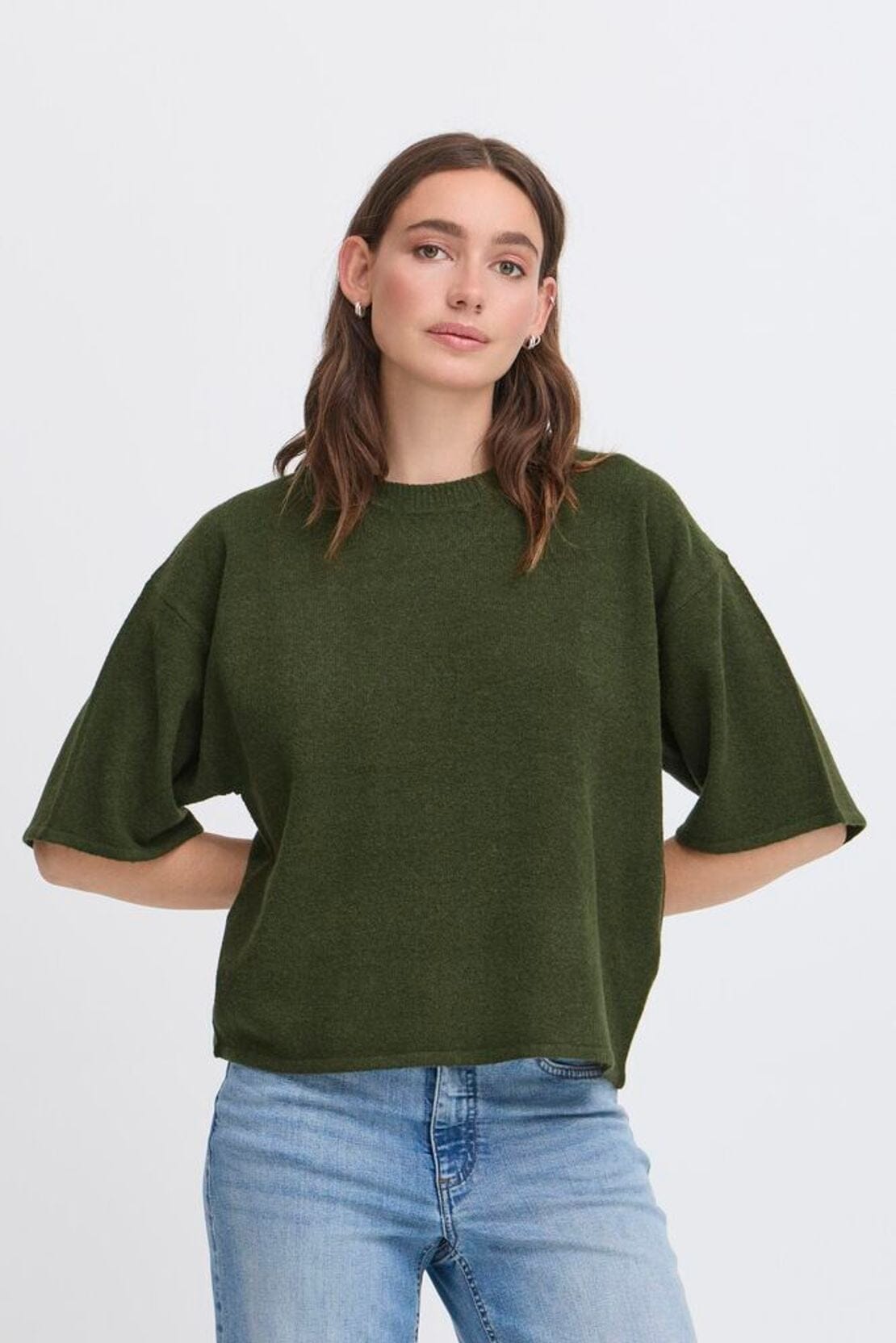 DASILA PULLOVER GREEN Sweater, ICHI 
