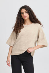 DASILA PULLOVER OATMEAL Sweater, ICHI 