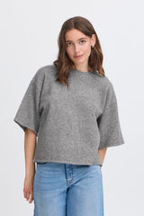 DASILA PULLOVER GREY Sweater, ICHI 