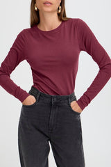PAMILA LONG SLEEVE Top, B YOUNG, minimal layering top women