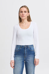 ZOLA WHITE LONG SLEEVE Top, ICHI 