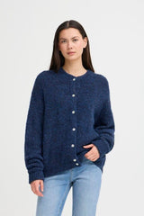 ESSENTIAL EVERYDAY NAVY CARDIGAN, Sweater, ICHI 