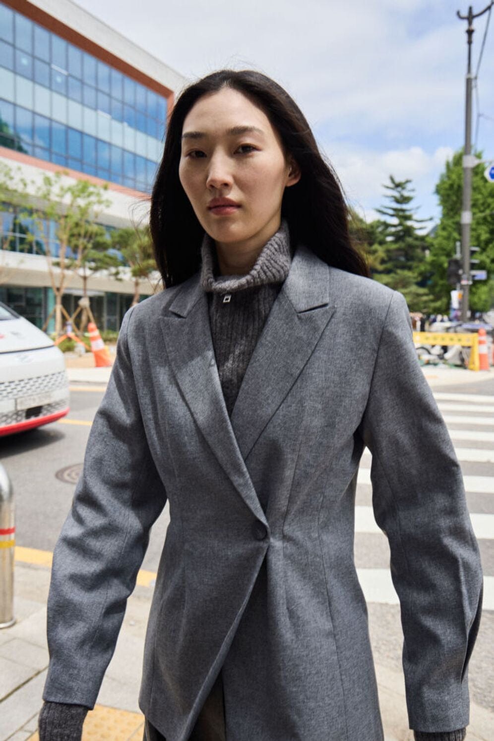 modern office blazer outfit, ICHI 