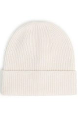beanie, ribbed cream hat, ICHI, Ivo Ribbed Knit Cream Beanie cozy winter hat, Soft cream beanie in ribbed knit with fold cuff, Neutral cream ribbed knit beanie womens accessory, Warm winter beanie in cream ribbed knit design