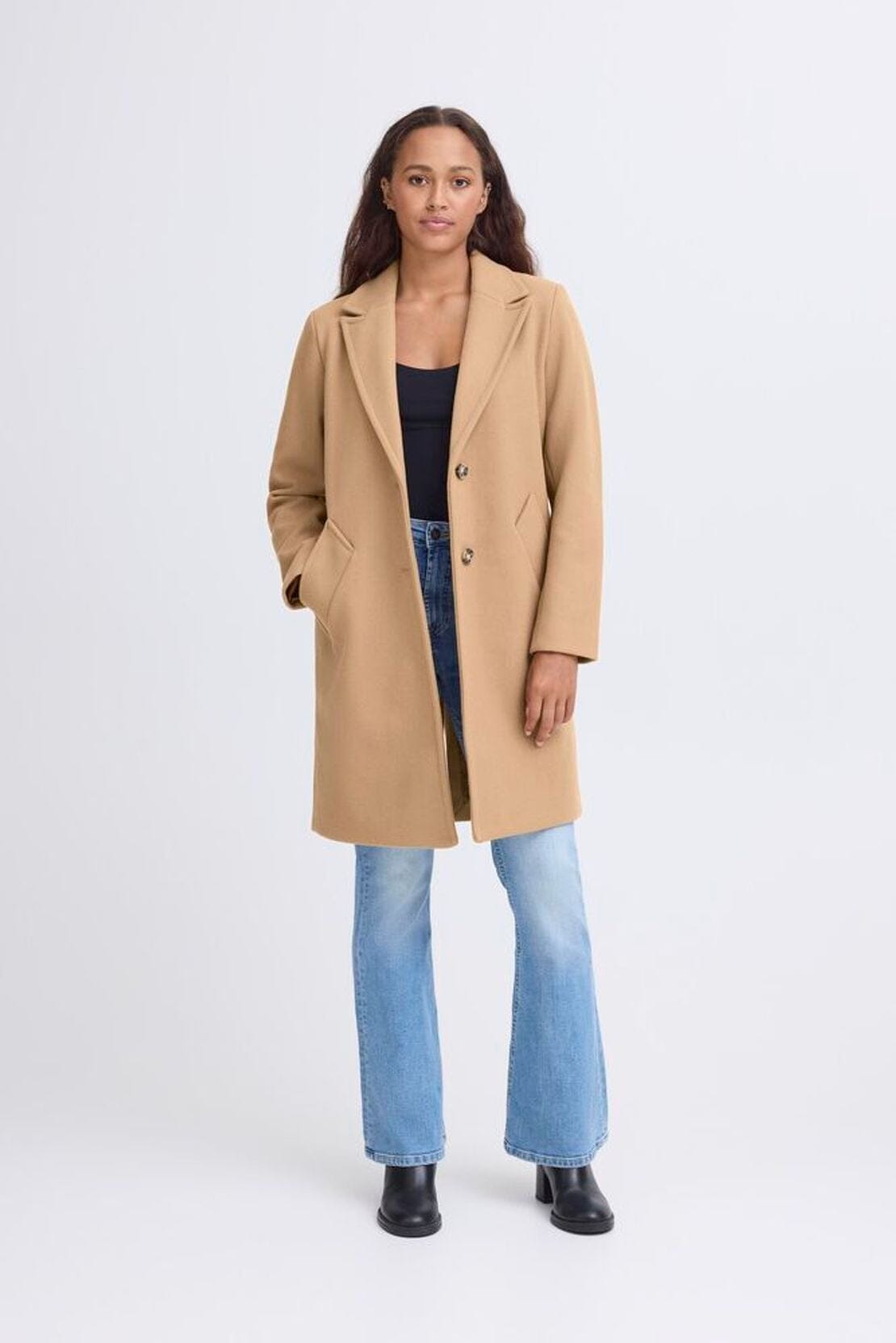 CAMEL CLASSIC TAILORED COAT Jacket, camel jacket, ICHI 