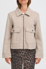 WALNUT SHORT JACKET, B YOUNG, walnut cropped jacket 