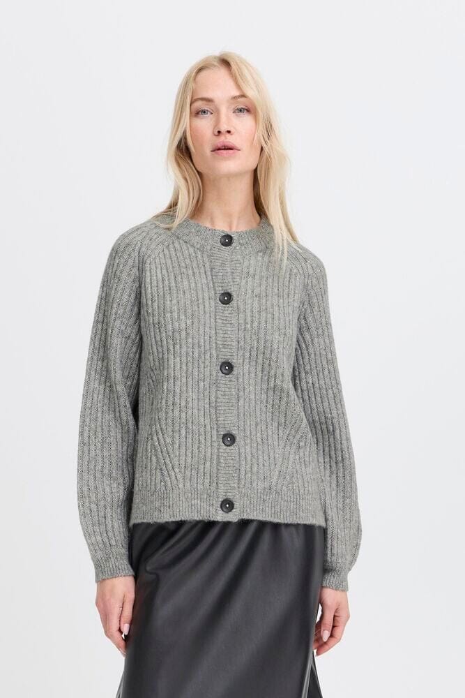 NELLO GREY KNIT CARDIGAN, B YOUNG 