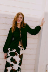 IDDE BLACK TIE FRONT BLOUSE, B YOUNG 