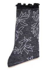 BASIL SOCKS, ICHI, black patterned socks