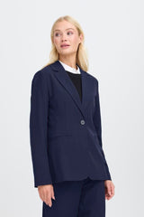 DANTA NAVY WORK BLAZER, B YOUNG, navy women’s blazer, tailored navy work jacket