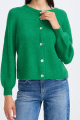 GREEN WOOL MIX CARDIGAN Cardigan B YOUNG 