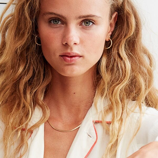 gold herringbone necklace, Joanna gold necklace