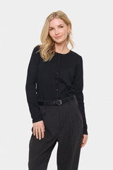 everyday wear cardigan black, black button front cardigan women