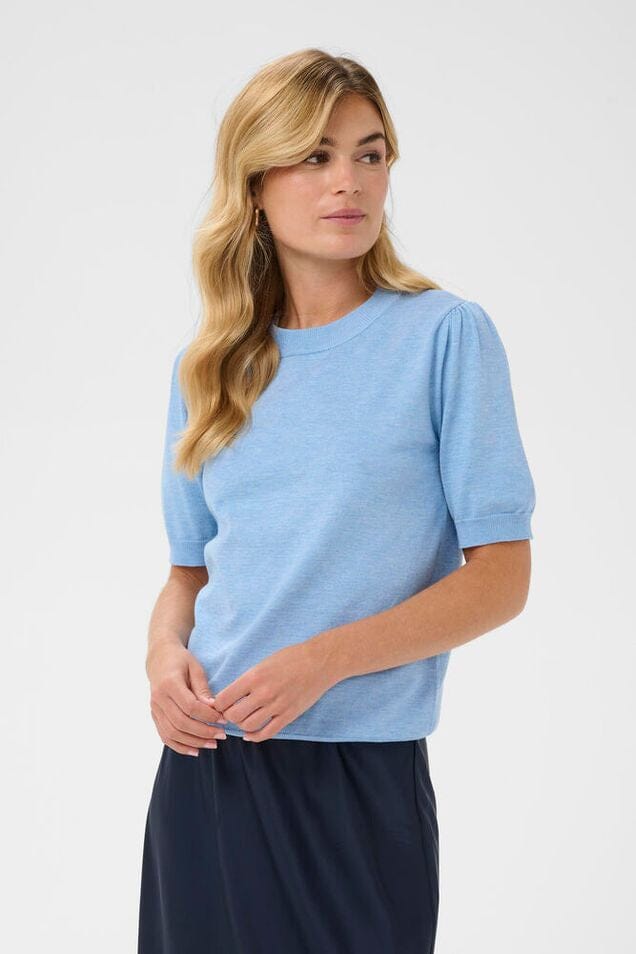 SOFT TOUCH SHORT SLEEVE PULLOVER, saint tropez, soft touch pullover light blue