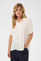 SHORT SLEEVE SILKY BLOUSE, saint tropez 