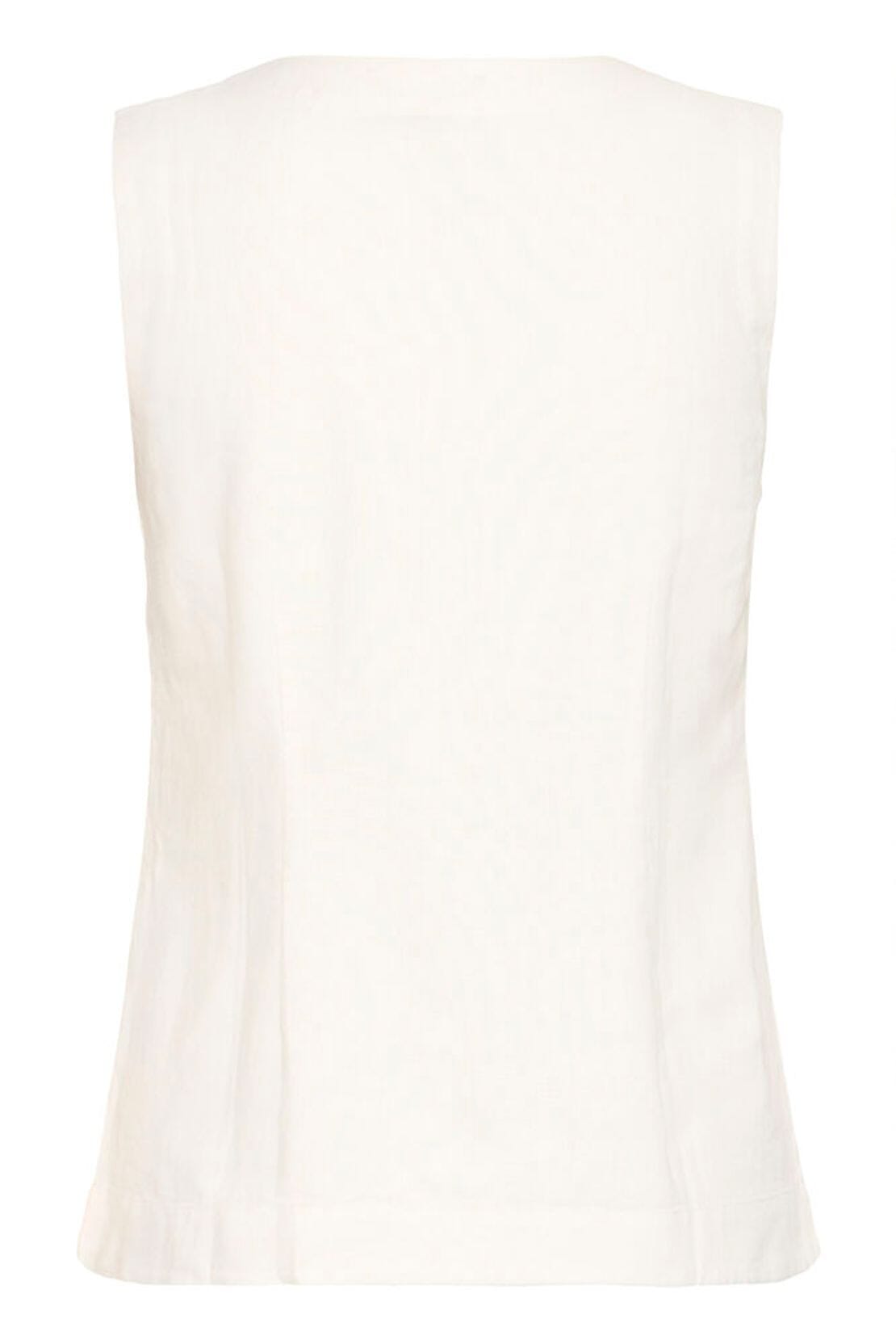 LINEN VEST (WHITE) VEST ICHI 