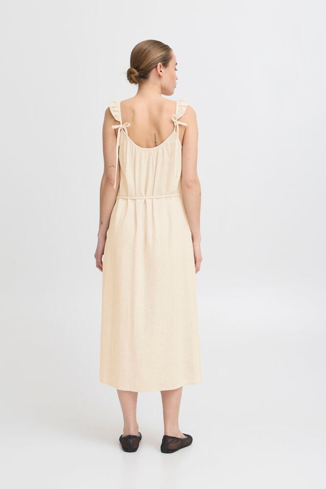 SANDSHELL LINEN BLEND DRESS Dress ICHI 