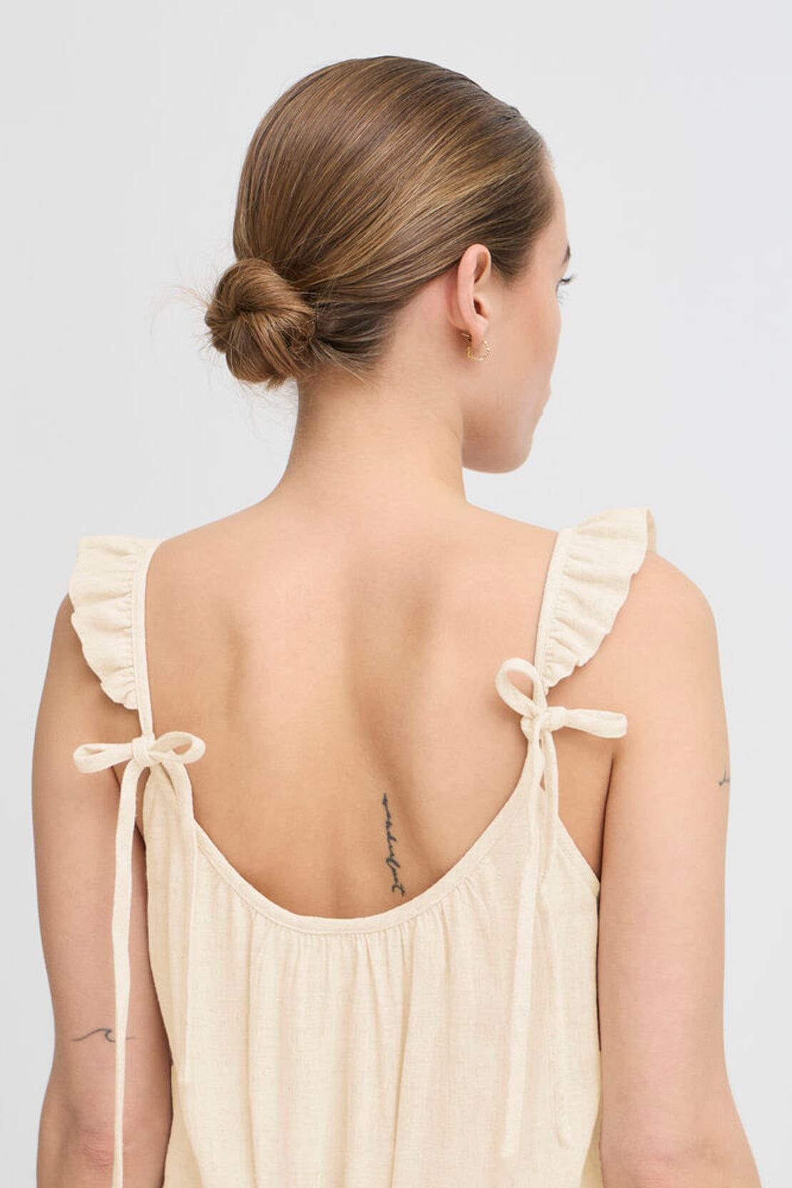 SANDSHELL LINEN BLEND DRESS Dress ICHI 