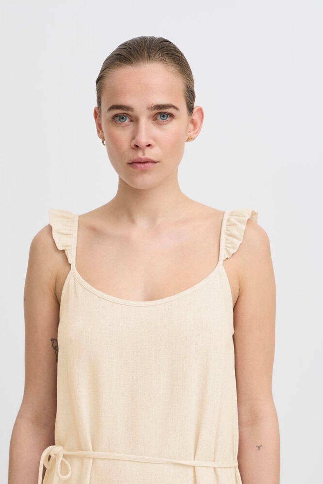 SANDSHELL LINEN BLEND DRESS Dress ICHI 